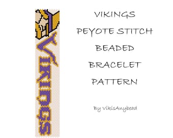 Vikings Beaded Peyote Stitch Bracelet Pattern by VikisAnyBead