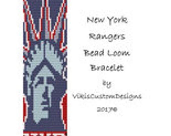 New York Rangers Bead Loom Bracelet Pattern by VikisCustomDesigns