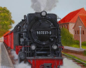 Harzer Schmalspurbahn Painting by Victoria Clasper