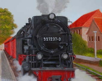 Harzer Schmalspurbahn Painting by Victoria Clasper