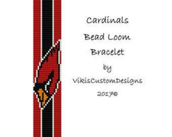 FAN ART Cardinal Bead Loom Bracelet Pattern by Vikisanybead