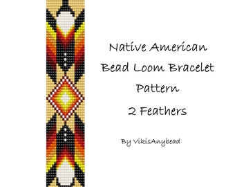 Native American 2 Feathers Bracelet by VikisCustomDesigns