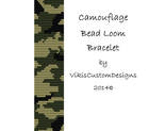 Camouflage Bead Loom Bracelet Pattern by VikisCustomDesigns