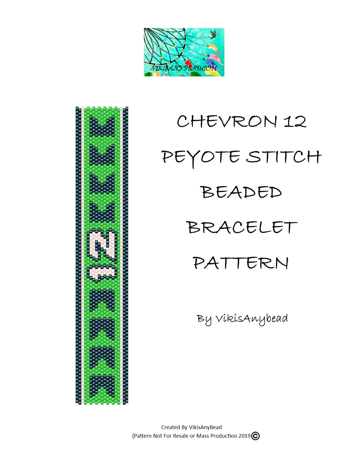 Chevron peyote deals stitch pattern