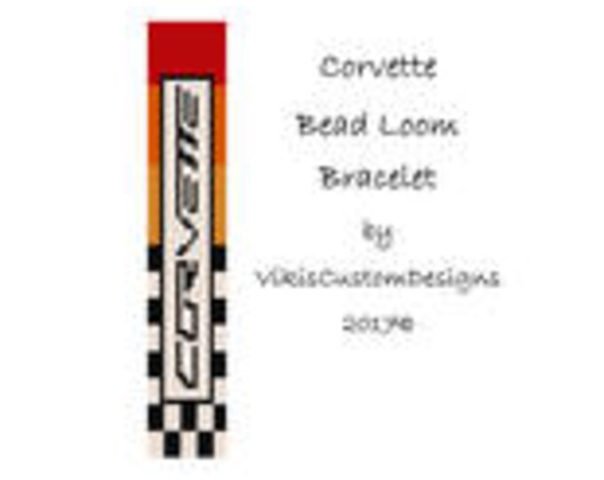Corvette Bead Loom Bracelet Pattern by VikisCustomDesigns