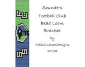 Sounders FC Bead Loom Bracelet Pattern by VikisCustomDesigns