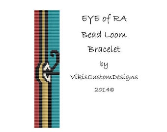 Eye of RA Bead Loom Bracelet Pattern by VikisCustomDesigns