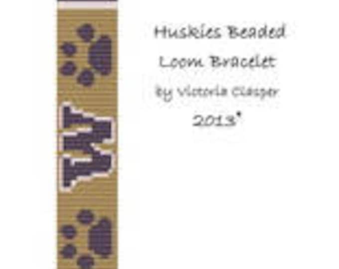 Huskies Bead Loom Bracelet by Vikiscustomdesigns