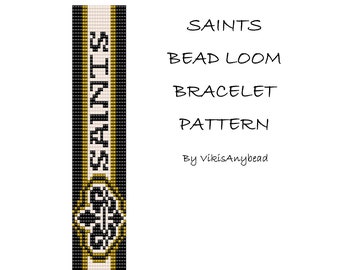 Saints Bead Loom Bracelet Pattern by VikisAnyBead