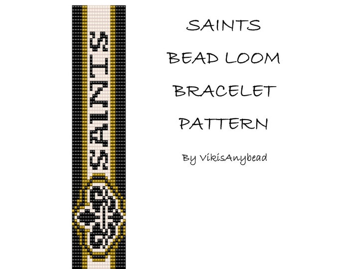 Saints Bead Loom Bracelet Pattern by VikisAnyBead