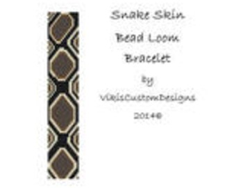 Snake Skin Bead Loom Bracelet Pattern by VikisCustomDesigns