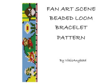 FAN ART Scene Beaded Loom Bracelet Pattern by Vikisanybead