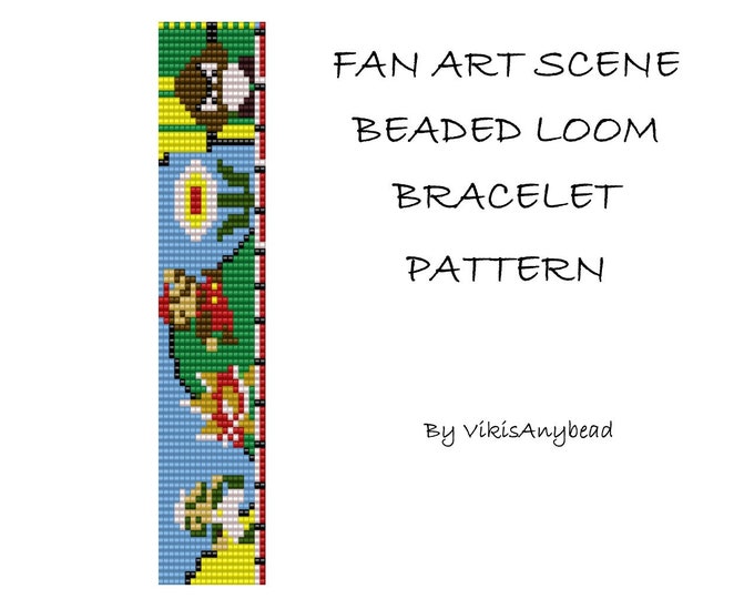 FAN ART Scene Beaded Loom Bracelet Pattern by Vikisanybead