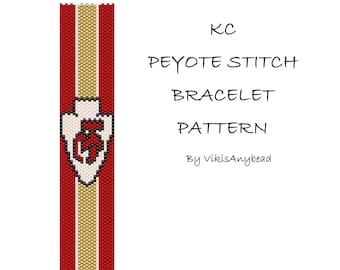 FAN ART KC Peyote Stitch Beaded Bracelet Pattern by Vikisanybead
