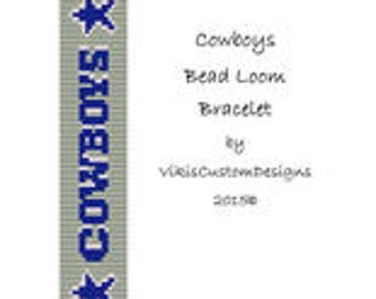 Cowboys Bead Loom Bracelet Pattern by VikisCustomDesigns