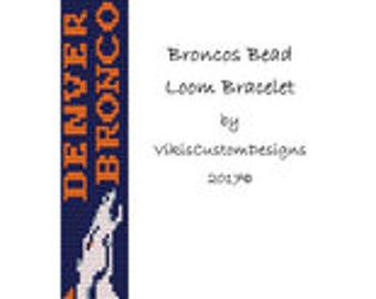 Broncos Bead Loom Bracelet Pattern by VikisCustomDesigns