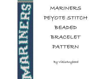 Mariners Peyote Stitch Beaded Bracelet Pattern by VikisAnybead
