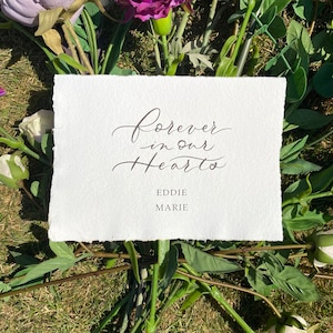 Forever in our Hearts Wedding Signage, Wedding Signs, Custom Signs in memory of, In Memorial