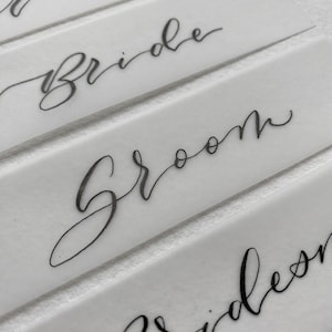 Coloque tarjetas en papel vitela - Caligrafía manuscrita - Tarjetas de lugar de boda - Tarjetas de nombre - Ajustes de lugar - Vitela