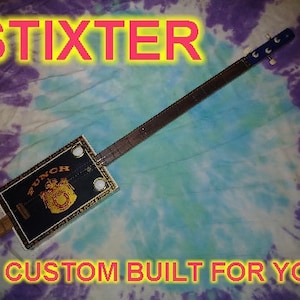 Sigarenkistje gitaar/3-snarige sigarenkistje gitaar/stick hakkebord - "Stixter"/cigarenkistje