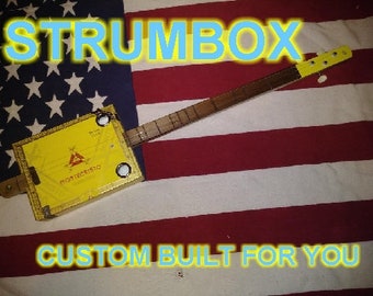 Cigar Box Guitar/3 String Cigar Box Guitar/Stick Dulcimer/Custom Built - "Strumbox"