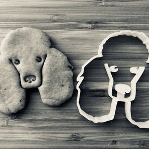 Poodle Cookie Cutter Dog Face Cookie Cutter image 1