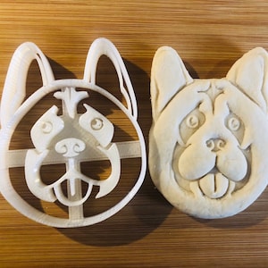 Akita dog cookie cutter - dog face cookie cutter