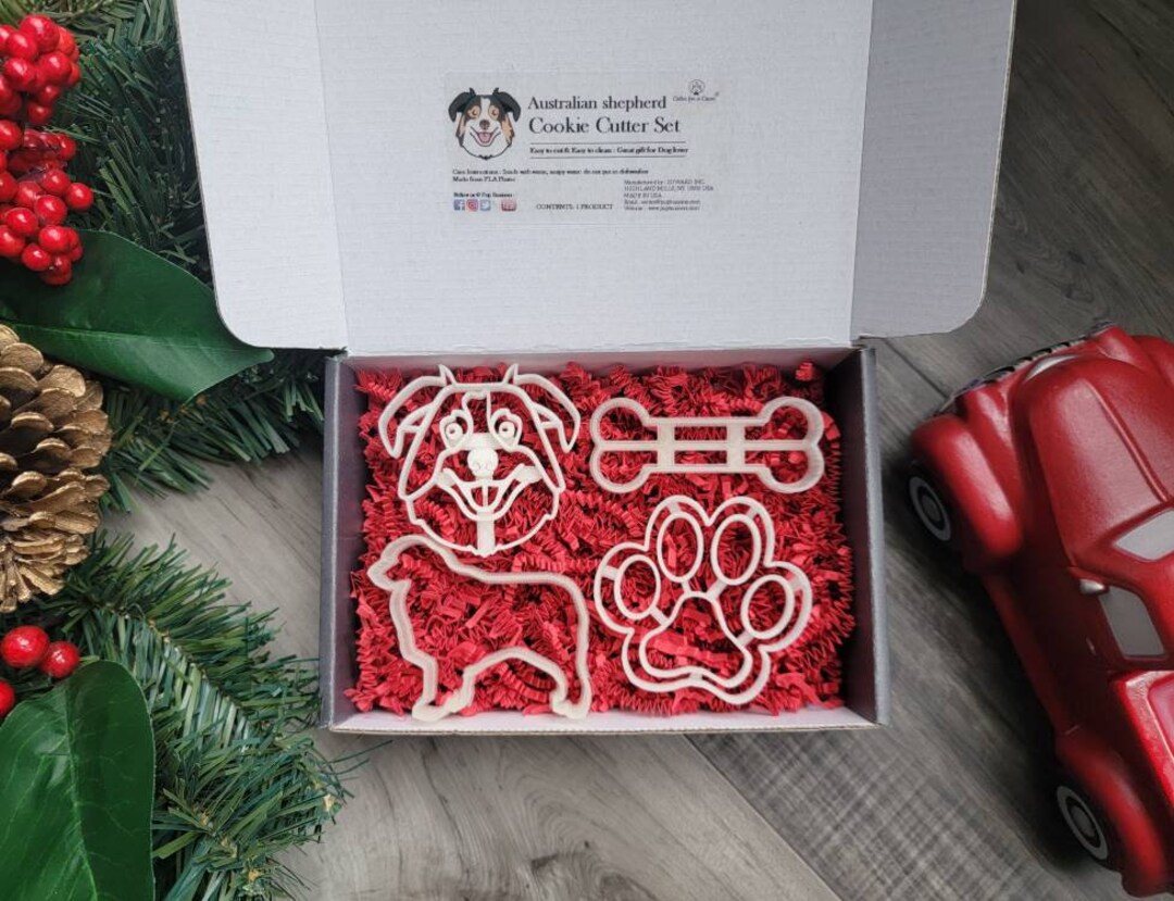 Aussie Cookie Cutter Set Australian Shepherd Cookie Cutter Etsy