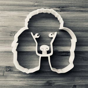 Poodle Cookie Cutter Dog Face Cookie Cutter image 3