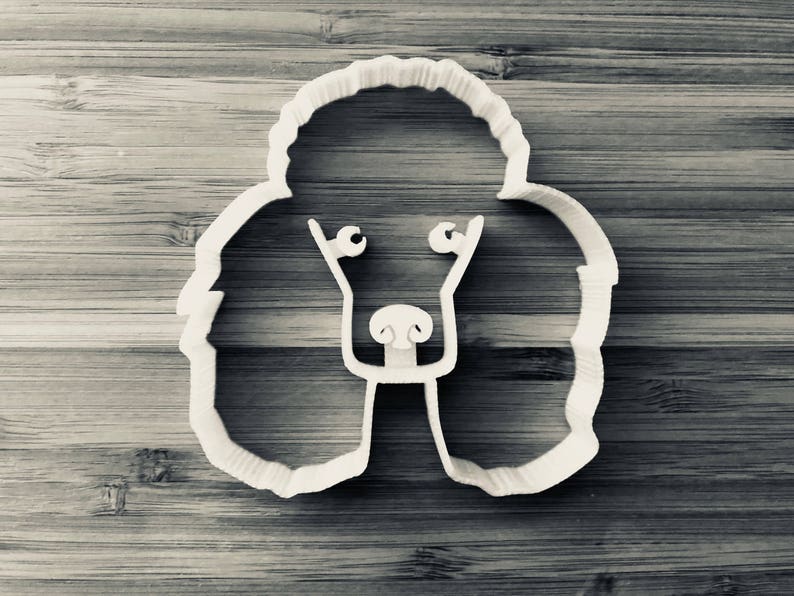 Poodle Cookie Cutter Dog Face Cookie Cutter image 3