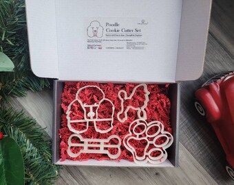 Poodle Cookie Cutter Set - Holiday gift for dog lover- poodle lover