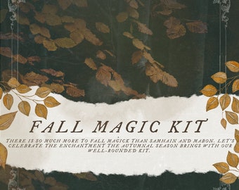 Fall Magick Kit | apothecary and sabbat ritual tools for the wheel of the year; witchcraft spells, altar and herb supplies for kits, boxes