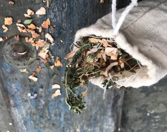 Cleansing Sachet for negativity removal | Witchcraft spells and herb supplies for beginner, starter or spell kits, and ritual tools