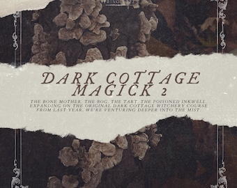 Dark Cottage Witchcraft Five-week Online Course | Digital Download and Printable Pages for Books of Shadows, Grimoires and Spell Journals