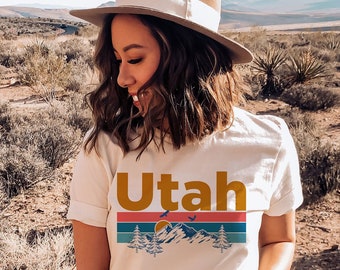 Utah T-Shirt, Mountain Sunset Unisex Utah Shirt