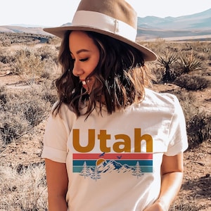Utah T-Shirt, Mountain Sunset Unisex Utah Shirt - Personalization Available