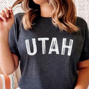 Maglietta Utah - Testo dipinto - Maglietta unisex Utah - Personalizzazione disponibile