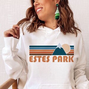 Retro Estes Park Colorado Hoodie: Mountain Unisex Sweatshirt
