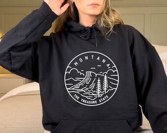 Montana Hoodie: Unisex State Design Sweatshirt