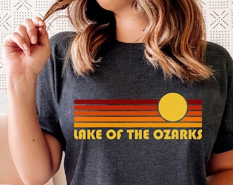 Lake of the Ozarks T-Shirt: Retro Sunset Missouri Unisex Tee