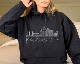 Kansas City Skyline Hoodie: Unisex Missouri Sweatshirt