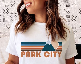 Camiseta retrô de Park City, Utah: Camiseta de lembrança da montanha