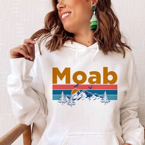 Retro Moab Utah Hoodie: Mountain Sun Unisex Sweatshirt