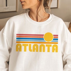 Atlanta, Georgia Sweatshirt, Retro Sunset Unisex Atlanta Sweatshirt