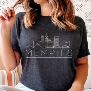 Memphis, Tennessee T-Shirt, Adult Unisex Skyline Memphis T Shirt - Personalization Available
