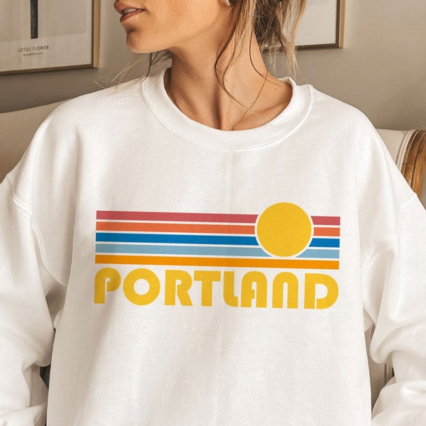 Sweat-shirt Portland, Oregon, sweat-shirt unisexe Portland rétro Sunset