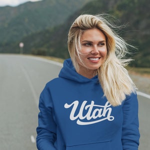 Utah Hoodie, Hand Lettered Unisex Utah Sweatshirt