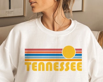 Retro Tennessee Sweatshirt: Ombre Sun Unisex Crewneck