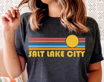 Retro Sunset Salt Lake City T-Shirt: Unisex Cotton Tee