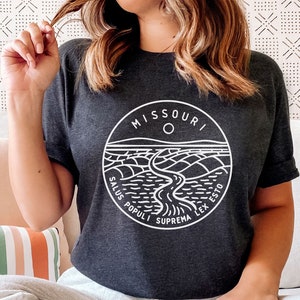 Missouri T-Shirt: Unisex State Design, Soft Jersey Knit